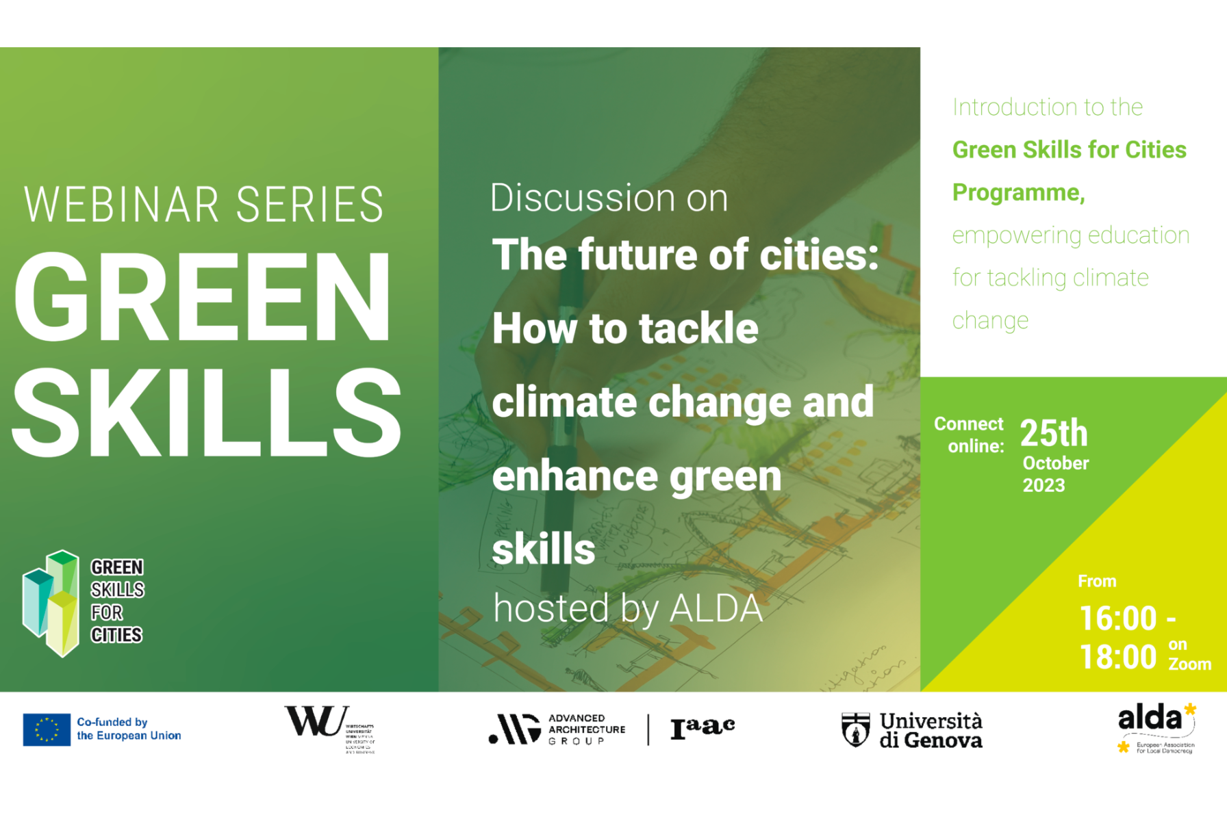 WEBINAR THE FUTURE OF CITIES: How to tackle climate change and enhance green skills