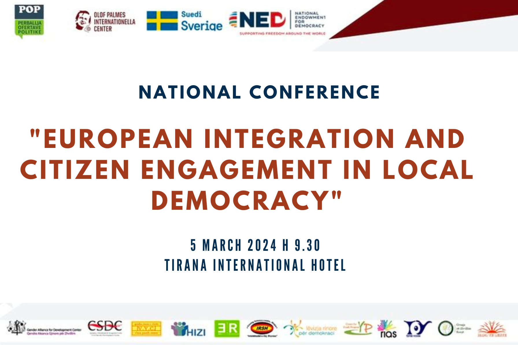 National Conference "European Integration and Citizen Engagement in Local Democracy"