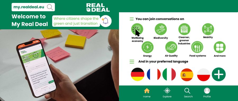 My Real Deal: the online participatory platform for the European Green Deal is launched