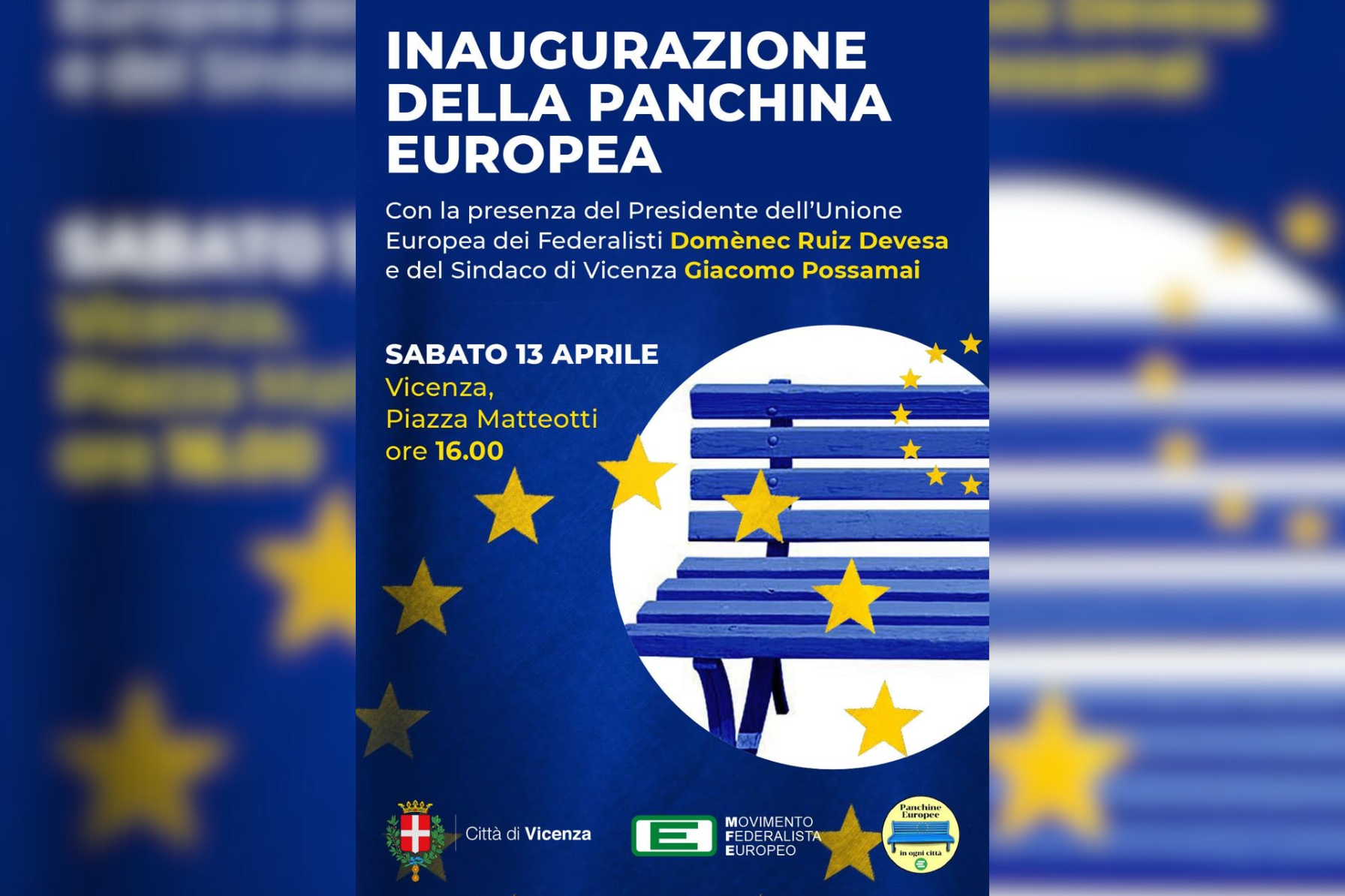 Inaugurazione Della Panchina Europea