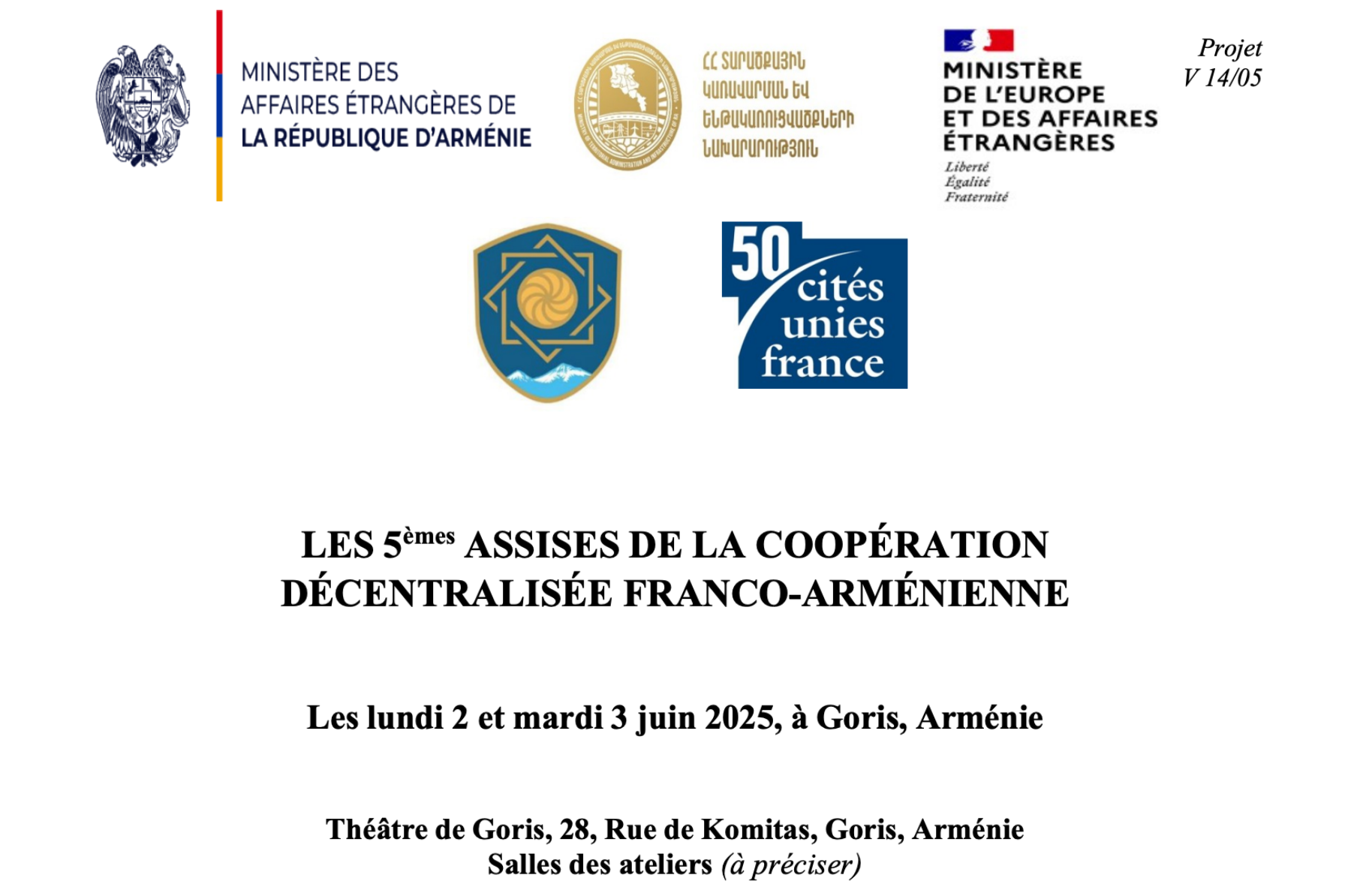 5es Assises de la coopération décentralisée franco-arménienne